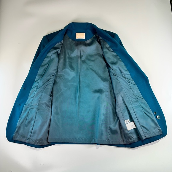 Pendleton vintage workwear wool blazer structured classic fit size 8 teal - Picture 5 of 12